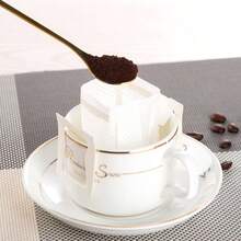 50 piezas Bolsas de filtro de café de goteo manual portátiles, Papel de filtro de café de oreja colgante, Bolsas de filtro de polvo de café de goteo manual, Bolsas de filtro gruesas, Bolsas de filtro de café de goteo de oreja colgante, Bolsas de filtro de goteo manual, Bolsas de café de goteo manual desechables, Bolsas de embalaje de polvo de café de papel de filtro desechable de oreja colgante