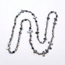 Bohemian Colorful Shell Glass Multi-Layer Necklace, Long Sweater Chain For Women, Popular Cross-Border Creative European & American Style