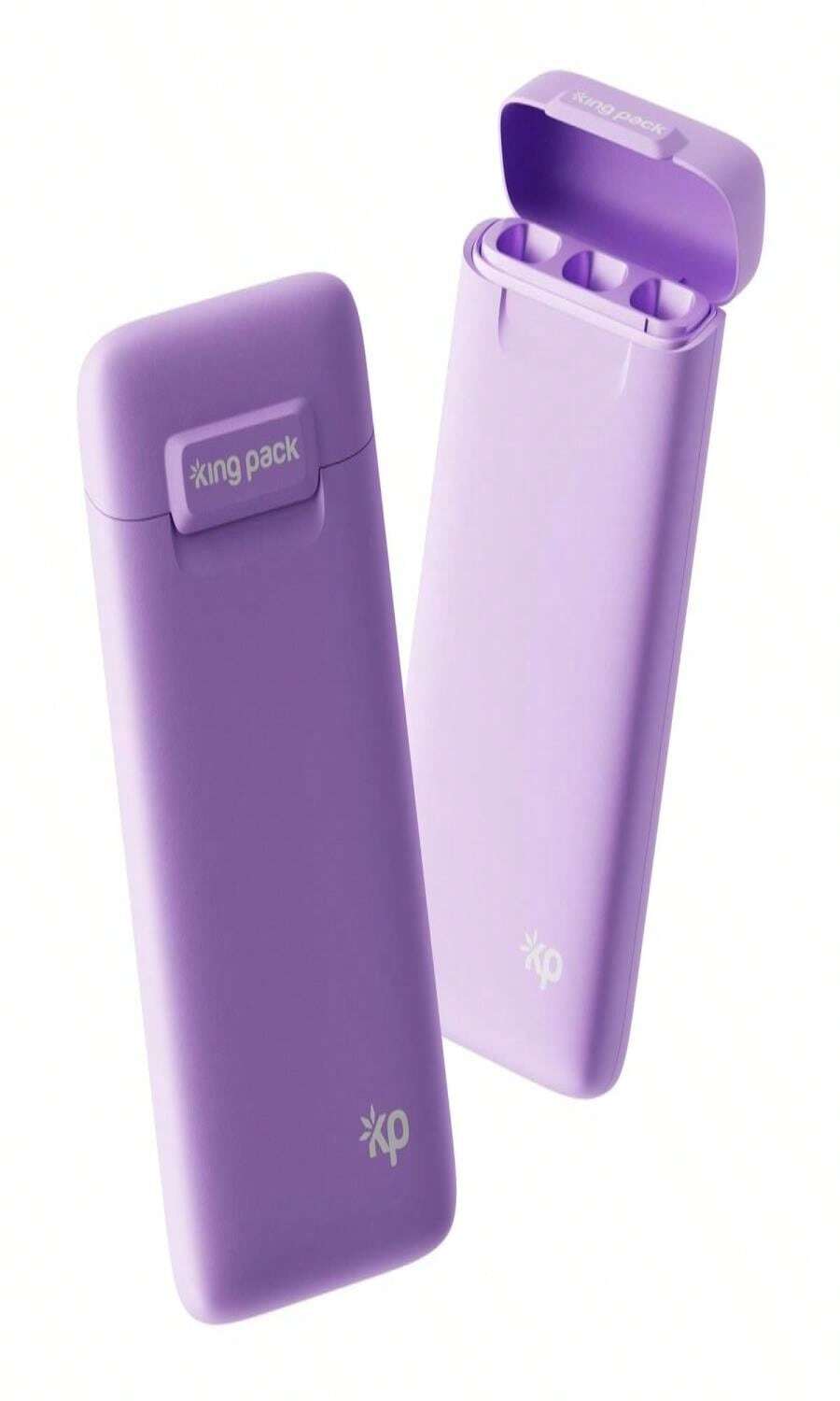 Cigarette Case Joint Holder Smell Proof Container Smoking Accessories Raw Cones Zig Zag Rolling Papers Smoke Buddy Holds 3 King Size Prerolls - MàuD - Xem 1