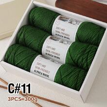 3pcs/Pack Chunky Hand Knitting Yarn, Alpaca Knitted Blend Thick Yarn For Sweater, Scarf, Jacket DIY