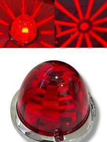 Watermelon LED Ceiling Light With Laser Effect, 12/24V, 1 Pc., Universal Plastic Mica - ROJO - View 12