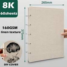 素描本绘画艺术亚麻精装160GSM笔记本铅笔和水彩绘画艺术用品素描返校、母亲节、妈妈的礼物、返校、学校用品