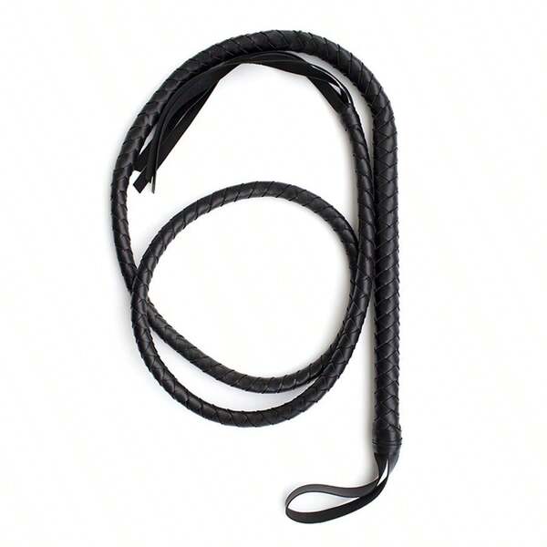 1 Heavy Duty Western Cowboy Whip With Ergonomic Non- Grip And Lanyard - Realistic Whip Sound, Suitable For Equestrian Training, Rodeo, Western Riding Shows, Dressage And Show Jumping, Black Training Whip, Must-Have For Equestrian Enthusiasts, Horse Whips, Horse Gear And Supplies, Western Horse Gear, Long Whip, Riding Equipment, Equestrian Dressage Whip, Horse Training Equipment
