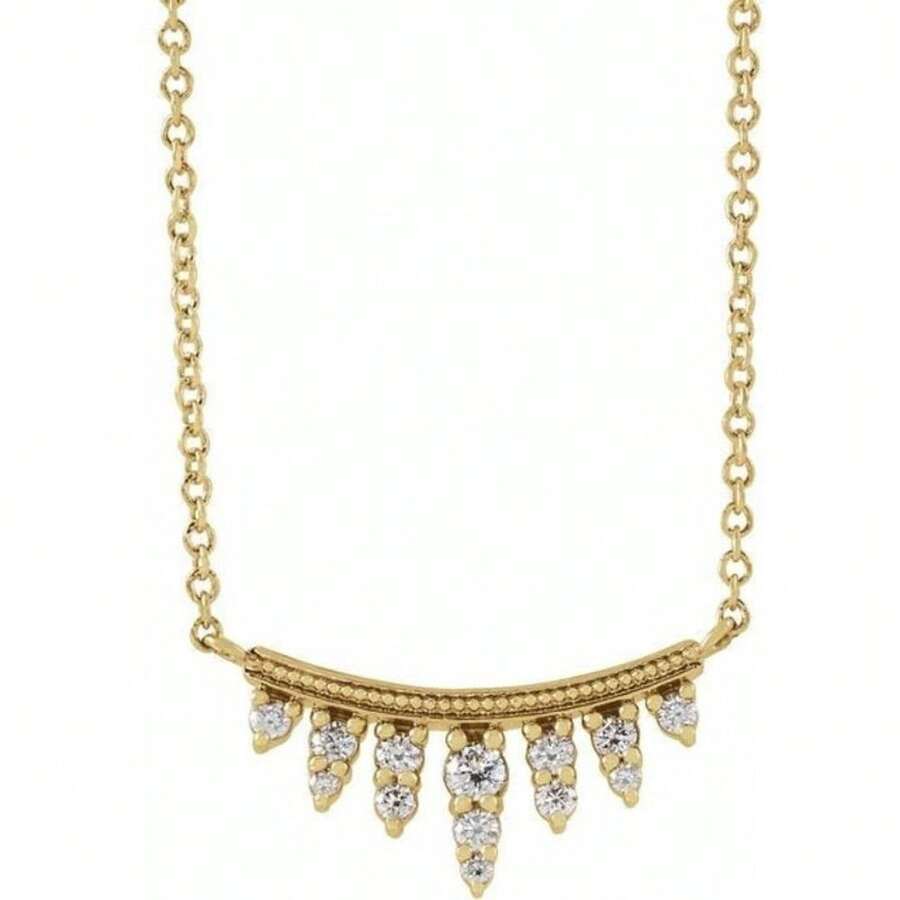 Diamond RBG  Dissent Necklace - 14kt Solid Gold Or Sterling Silver *Donation Made With Each Purchase*