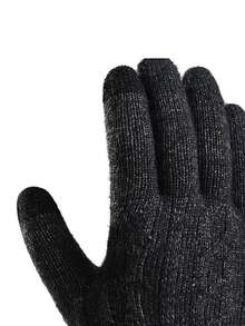 1pair Winter Double-Layer Fleece Gloves With Touch Screen Soft Skin-Friendly Knitted Gloves, Thickened Fleece, Windproof, Non-Slip, Warm And Cold-Resistant, Keep You Warm In Cold Weather. Perfect For Parties, Driving, Cycling, Hiking, Traveling, Outdoor Skiing And Halloween Accessories.Unisex