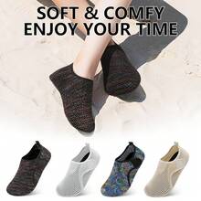 Scurtain Barefoot Water Shoes For Women Men Beach Swim Aqua Socks Summer Quick-Dry Sandals Slippers - MeshMixblack - 查看 7