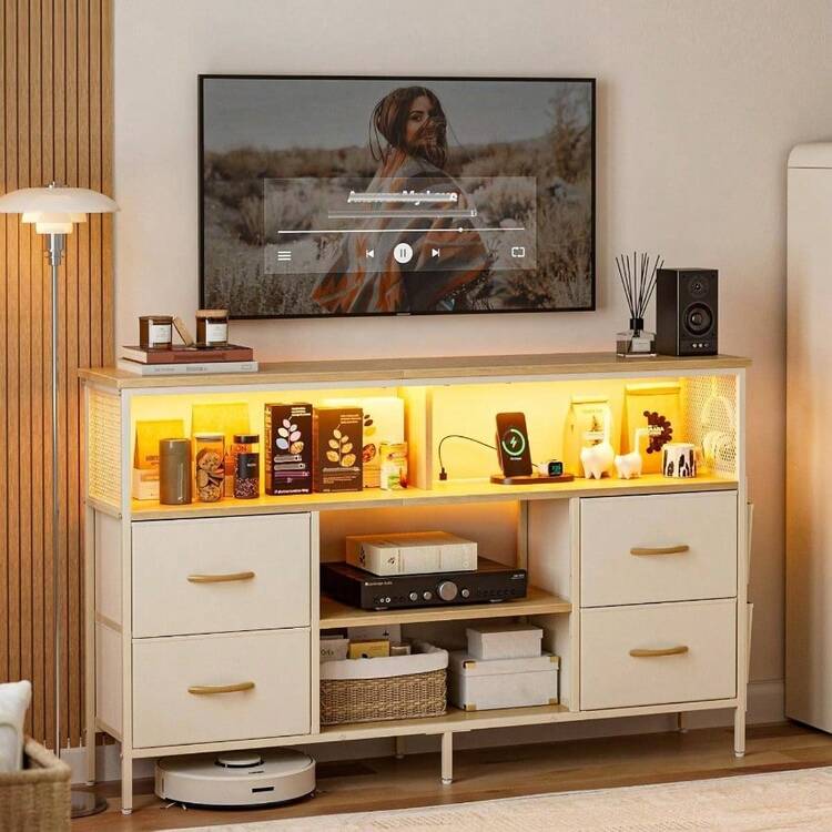 チェスト収納 タンス 棚付き 箪笥リビング収納チェスト LEDライトテレビボード チェスト収納 タンス 棚付き 箪笥リビング収納チェスト LEDライト付き