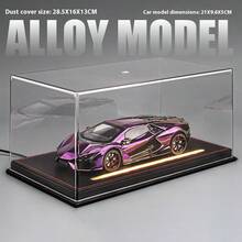 1:24 比例压铸兰博基尼 Revuelto 模型车，电镀版带喷雾功能玩具，锌合金铸件，室内装饰收藏品，男孩礼物
