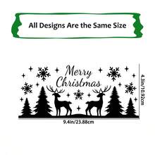 4 件圣诞 UV DTF 杯套适用于 16 盎司 Libbey 玻璃杯 - 防水 3D 水晶转印贴纸，适用于 DIY 工艺品、马克杯、笔记本电脑 - 黑色-聖誕5 - 查看 6