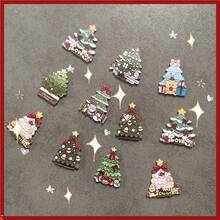 Christmas Refrigerator Magnets, Christmas Tree, Cute Cartoon Holiday Decoration Atmosphere Magnets, Kitchen Strong Magnetic Refrigerator, School - Multicolor - View 3