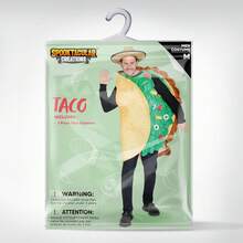 Disfraz de burrito mexicano para hombres adultos de Creepy Creation, conjunto realista y lujoso, adecuado para fiestas de disfraces de Halloween y eventos temáticos. - Medio - Ver 7