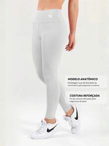 Women's Gym Leggings, Zero Transparency, Running, Comfort, Crossfit Training, Bodybuilding, Comfort - White - View 6