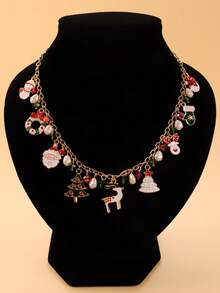 قلادة عيد الميلاد الكرتونية الأنيقة للنساء قطعة واحدة