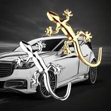 Lifelike 3D Metal Gecko Car Sticker | Scratch, Water & Fade Proof | Easy-Install Decal For Cars, SUVs, Trucks & Home Decor - Multicolor - View 2