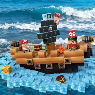 DIY Block Set, 54 PCS Blocks, Puzzle Assembly Toys, Leisure Stress Relief Blocks, Christmas Gifts,Assemble Blocks, Magnetic Block Set,Puzzle Assembly Toys, Building Model Blocks