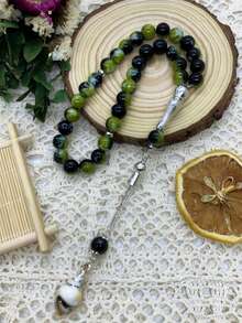 33pcs Tesbih Rosary Beads, Muslim Prayer Beads, Glass Conch Shell Design Bracelet/Necklace - 33 Conch Shells - View 12