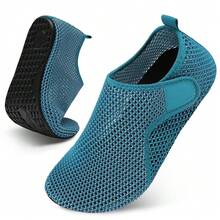 Scurtain Barefoot Water Shoes For Women Men Beach Swim Aqua Socks Summer Quick-Dry Sandals Slippers - 網格白色藍色 - 查看 1