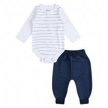 2-Piece Set Long Sleeve Bodysuit With Pants Baby Boy Cotton Sweatshirt With Comfort Button - 什錦 - 查看 7