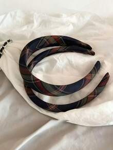 2/1件装女士复古苏格兰格子发带 - 优雅的苏格兰格子发带，颜色可选深棕色/黑色/红色/米色/灰色/白色，复古发型，适合编发、发髻，日常及正式场合佩戴 - 舒适百搭，适合苏格兰风或日常穿着，是圣诞礼物、女士圣诞袜填充物、圣诞礼物、礼物、圣诞袜填充物、女士礼物的理想之选。发带，美妆家居发饰。 - 彩色 - 查看 5