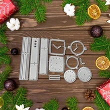 创意手表金属切割模具、DIY剪贴簿相册和压花模板、贺卡制作工具、卡片纸切割工艺品、礼品卡制作模板模切