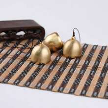 5PCS/28mm Vintage Charm Bell Copper Bell Christmas Decoration Pendant