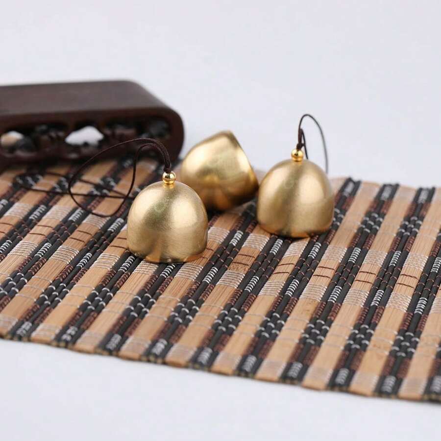 5PCS/28mm Vintage Charm Bell Copper Bell Christmas Decoration Pendant