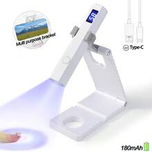 Lâmpada de secagem de unhas portátil, UV/LED, que cura todos os tipos de esmalte em gel. Recarregável com cabo Tipo C, conjunto 3 em 1 com suporte, lâmpada e cabo. Compacta e elegante, ótima opção para presente, acessível e com excelente custo-benefício. - Multicolorido - Ver 14