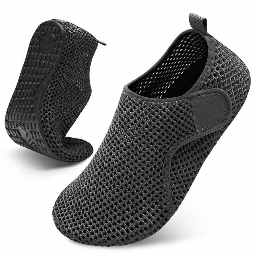 Scurtain Barefoot Water Shoes For Women Men Beach Swim Aqua Socks Summer Quick-Dry Sandals Slippers - 網狀灰色 - 查看 1