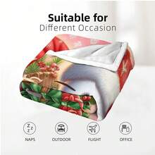 Sanrio 1 pieza Manta de franela de Sanrio My Melody - Estampado de dibujos animados lindo, apto para todas las estaciones, ideal para acampar, viajar, sofá, dormitorio y uso en la oficina, regalo de Navidad