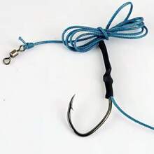 Outdoor Catfish Fishing Rig Kit - Heavy Duty Single/ Treble Hook Options With Bite Alarm & Anti-Bite PE Leader (Freshwater Night)