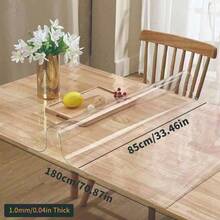 Tovaglia di lusso premium 100% PVC trasparente, spessore 1,0 mm - resistente ai graffi e al calore, facile da pulire, adatta per tavoli di casa, hotel, ristorante e caffè, tovaglia minimalista e alla moda per proteggere i nostri mobili. - Bianco - Visualizzare 34