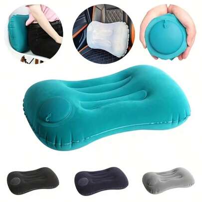 Portable Fabric Air Pillow Lightweight Bed Pillow Inflating Folding Inflatable Pillow Travel Pillow For Camping Desk Rest Backpacking Hiking Camping Travel Essentials Camping Accessories Camping Equipment Hiking
