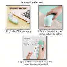 Portable Lint Remover USB Powered - Mini Fabric Shaver, Easy Clean Sweater Defuzzer For Couch & Clothes