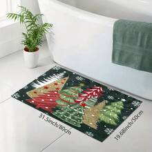 1pc Christmas Theme Trivet Mat, Christmas Pattern Absorbent Drying Mat, Kitchen Decor Coffee Machine Mat, Handmade Coffee Pot Draining Mat, Kitchen Floor Mat, Dining Table Mat, Kitchen Counter Dish Drying Mat, Breakfast Mat, Anti-Slip Heat-Resistant Draining Mat, Diatomite Draining Mat, Hides Stains, Super Absorbent Kitchen Mat, Easy To Clean Dish Rack Mat, Suitable For Kitchen, Dining Table, Cafe, Bar, Holidays, Parties, Home Decor, Holiday Gifts