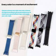 兼容小米 Mi Band 10 9 8 尼龙表带高品质透气运动腕带智能手表配件舒适耐用加固缝线安全贴合防脱非常适合运动爱好者 - 彩色 - 查看 4