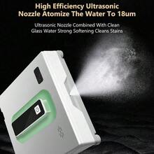 PuRuiKai Window Cleaning Robot, 2 Nozzles Water Sprayer, 4-Level Protection System, 4.0 Path Planning, Steady-Climbing System, Edge Detection, App Control Mini Window Cleaner - EU C Type Plug(220-240V) - View 4