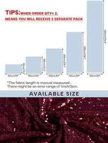 1pc 3mm Precision Cut Sequin Fabric, Heavy Beaded Embroidery 3D Sequins, Party Background Decor Costume Dress Stage DIY Pre-Cut Cloth - Burgundy - View 2