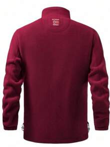 Jachetă bărbătească cu guler înalt, sherpa, căptușită termic cu două fețe, business casual, groasă și caldă, pentru cupluri, toamnă/iarnă, fleece