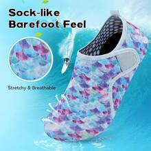 Scurtain Barefoot Water Shoes For Women Men Beach Swim Aqua Socks Summer Quick-Dry Sandals Slippers - 藍色美人魚 - 查看 4