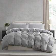 Soft Prewashed California King Duvet Cover Set, 3 Piece, Zipper Closure, 104x98 Inches Duvet Cover And 2 Pillow Shams - No Comforter,  In 2025 - Light Grey (No Comforter) - View 10