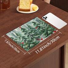 1pc Christmas Theme Trivet Mat, Christmas Pattern Absorbent Drying Mat, Kitchen Decor Coffee Machine Mat, Handmade Coffee Pot Draining Mat, Kitchen Floor Mat, Dining Table Mat, Kitchen Counter Dish Drying Mat, Breakfast Mat, Anti-Slip Heat-Resistant Draining Mat, Diatomite Draining Mat, Hides Stains, Super Absorbent Kitchen Mat, Easy To Clean Dish Rack Mat, Suitable For Kitchen, Dining Table, Cafe, Bar, Holidays, Parties, Home Decor, Holiday Gifts