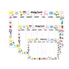 Magnetkalender Set A4 + Wochenplaner | Abwischbare Kühlschrank Tafeln Mit Stiften & Emoji-Stickern