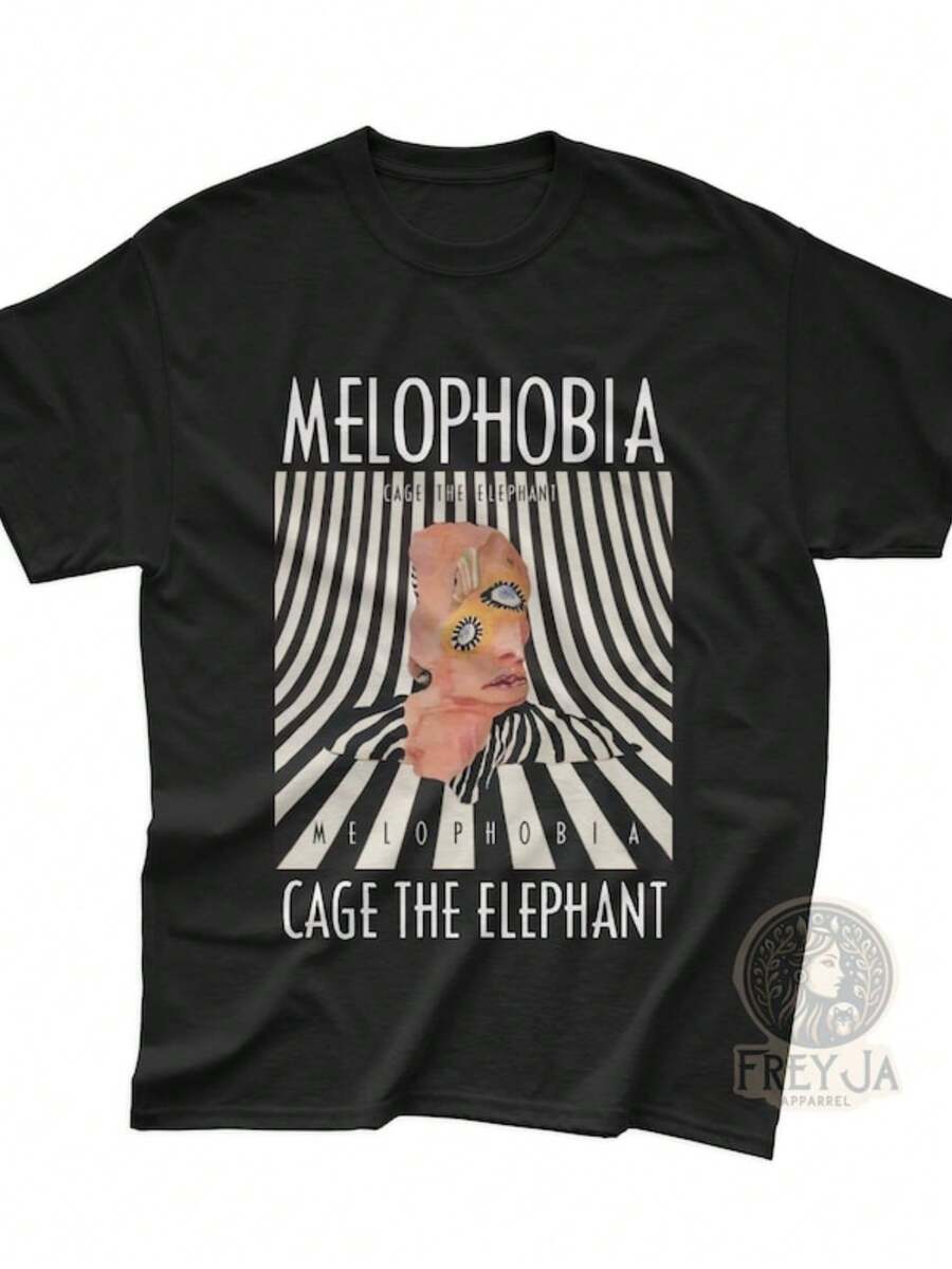 Cage The Elephant Exclusive T-Shirt - Unisex Rock Music Band Merch - Music Apparel Gift - Melophobia - 黑色 - 查看 1