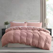 Soft Prewashed California King Duvet Cover Set, 3 Piece, Zipper Closure, 104x98 Inches Duvet Cover And 2 Pillow Shams - No Comforter,  In 2025 - 腮紅粉色(不含被子) - 查看 1
