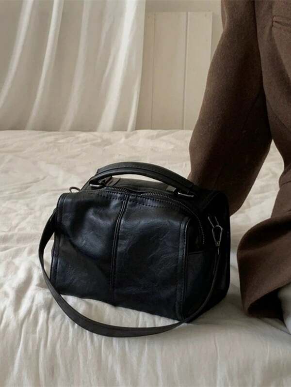 Borsa quadrata piccola di stile coreano, casual e alla moda, minimalista, di colore unito, di alta qualità, adatta per uscire, per andare al lavoro, elegante borsa a tracolla, borsa a tracolla, borsetta