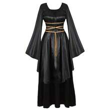 Zhitunemi Renaissance Costume Women Plus Size Medieval Dress Halloween Costumes Gothic Gown{"Size_name":"X-Large","Color_name":"Black"} - Black - View 1