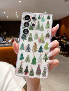 圣诞树图案手机壳，精准开孔摄像头保护，兼容三星、苹果、Pixel、Infinix、Redmi 等品牌手机，无其他兼容性。 - 無色 - 查看 1