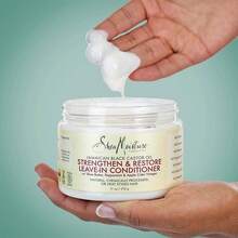Shea Moisture Tratamiento Acondicionador Sin Enjuague, con Aceite de Ricino Negro de Jamaica, Acondiciona, Antifrizz, Fortalecedor, Protege contra puntas abiertas, Protege de roturas, Restaura, Suaviza - Blanco - Ver 8