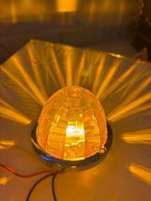 Watermelon LED Ceiling Light With Laser Effect, 12/24V, 1 Pc., Universal Plastic Mica - AMBER - View 9