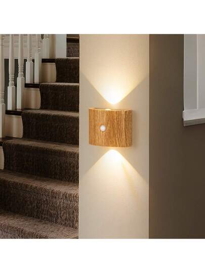 LED Slimme Sensor Night Light, Indoor Motion Wand Lamp, Wireless Battery Powered, Adhesive Rotatable, Portable, Easy To Install, Adjustable Temperature Brightness view 8